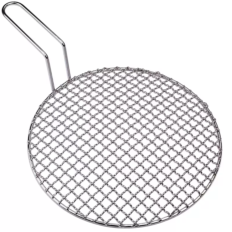 Korean Bbq Grill - Yuvarlak Paslanmaz Çelik Tel Örgü Izgara